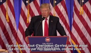 Russie : Trump dénonce les fausses informations à son sujet