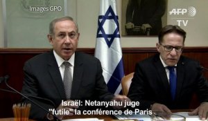 Israël: Netanyahu juge "futile" la conférence de Paris