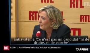 Marine Le Pen compare Emmanuel Macron à Justin Bieber (Vidéo)