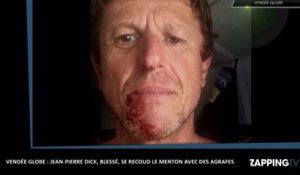Vendée Globe : Jean-Pierre Dick, blessé, se recoud le menton avec des agrafes (vidéo)