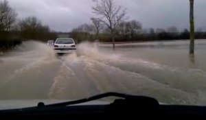 La départementale 9 inondée en Meurthe-et-Moselle