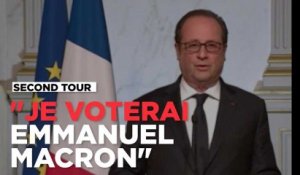 Hollande : "Il n'est pas possible de se taire. Je voterai Emmanuel Macron"