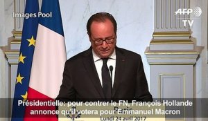 Hollande annonce qu'il votera pour Macron