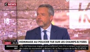 Hommage au policier tué sur les Champs-Élysées : "c'est une journée noire pour la police" déclare Rocco Contento