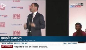 Primaire à gauche : Benoît Hamon bat Manuel Valls dans la bataille du dernier meeting