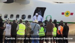 Gambie : retour du nouveau président Adama Barrow