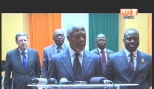 Le Président de l'assemblée nationale Guillaume Soro a reçu Koffi Anan