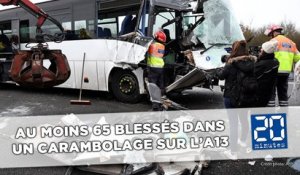 Un carambolage sur l'A13 fait au moins 65 blessés dont 5 graves