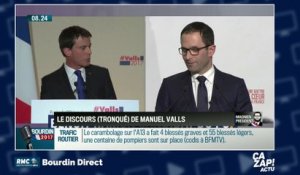 Quand Benoît Hamon coupe le discours de Manuel Valls pour commencer le sien