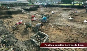 Fouilles archéologiques dans le quartier de Bertran-de-Born, à Périgueux (Vidéo Jean-Christophe Sounalet)