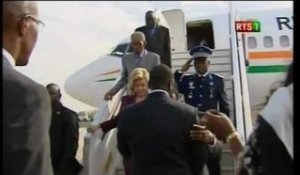 Arrivée du Président Ouattara au Sénégal dans le cadre de la fête du cinquantenaire de la BCEAO