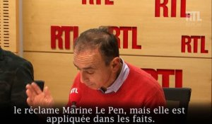 Éric Zemmour : "Marine, Mélenchon, Macron, 3 M pour 3 France"