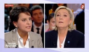 Vive tension entre Najat Vallaud-Belkacem et Marine Le Pen: "Vous racontez n'importe quoi ! Vous mentez"