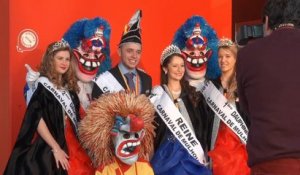 Carnaval de Mulhouse: la reine, son prince et ses dauphines au journal