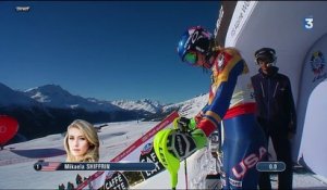 Mikaela Shiffrin fait grosse impression pour le moment, sur sa première manche !