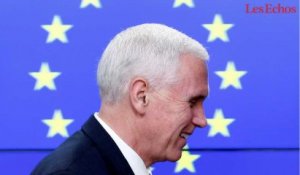 A Bruxelles, Mike Pence se veut rassurant