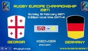 REPLAY GEORGIA / GERMANY - RUGBY EUROPE CHAMPIONSHIP 2017