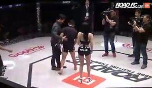 Ce combattant MMA semble avoir peur de cette femme... Vous allez comprendre pourquoi