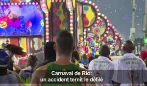 Carnaval de Rio: un accident ternit le défilé