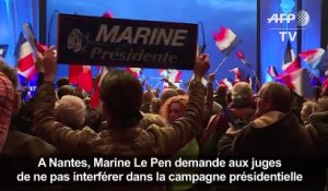 Marine Le Pen demande à la justice de se tenir à l'écart
