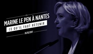 Ce qu'il faut retenir du discours de Marine Le Pen à Nantes