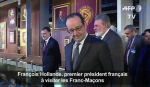 Hollande, premier président français à visiter les Franc-Maçons