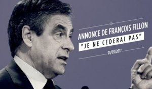 François Fillon : "Je ne céderai pas"