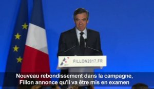 Nouveau rebondissement, Fillon va être mis en examen