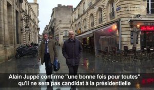Alain Juppé ne sera "pas candidat" à la présidentielle