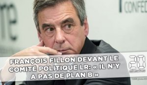 François Fillon devant le comité politique LR: « Il n'y a pas de plan B »