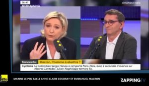 Marine Le Pen tacle Anne-Claire Coudray et Emmanuel Macron (vidéo)