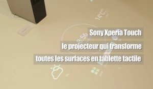 Vu au MWC 2017 : Sony Xperia Touch, un projecteur qui rend tactile toute surface plane