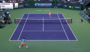 Indian Wells - Le lob millimétré de Peng contre Radwanska