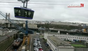 Le téléphérique urbain de Brest visité par des élus d’Île-de-France