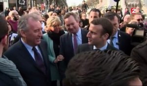 Emmanuel Macron et François Bayrou font leur première apparition commune à Reims