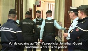 Cocaïne au "36": 10 ans de prison pour l'ex-policier J. Guyot