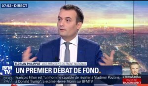Florian Philippot a trouvé Marine Le Pen "très concrète" lors du premier débat présidentiel