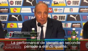 Qualifs CdM 2018 - Ventura : "Verratti est un atout indispensable pour l'Italie"