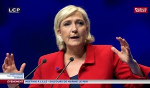 Marine Le Pen défend "une école où tous les enfants apprennent à respecter la France"