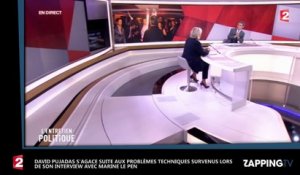 Marine Le Pen et David Pujadas agacés par les problèmes techniques sur France 2 (Vidéo)