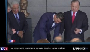 Cristiano Ronaldo : Une horrible statue à son effigie, le joueur devient la risée du web (Vidéo)