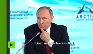 «Lisez sur mes lèvres – No !» Poutine réfute toute ingérence russe dans la présidentielle américaine