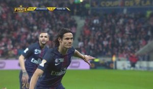 Finale Coupe de la Ligue - Monaco/PSG - D'une superbe volée, Cavani signe le but du break