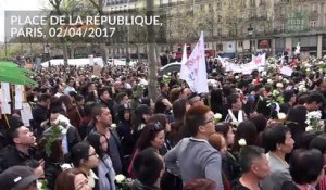 L'extrême émotion des proches de Shaoyo Liu rassemblés place de la République