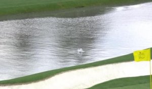 Golf - Masters d'Augusta - Thomas Pieters dans l'eau