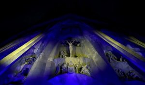 Espagne: la Sagrada Família illuminée pour la semaine sainte