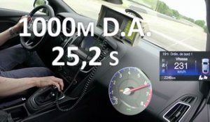 1000 m départ arrêté en Ford Focus RS