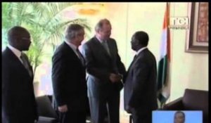 Audiences du President Ouattara accordées à une délégation de AFREXIMBANK et de Barry Callebaut