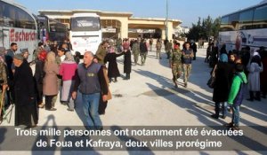 Syrie: l'évacuation de localités assiégées reprend
