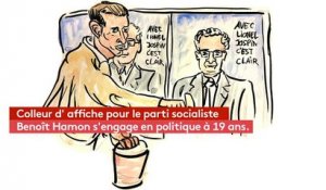Benoît Hamon : le portrait du candidat PS en dessins